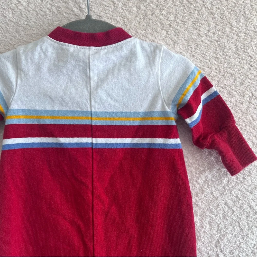 Gymboree Vintage 2001 Baby Y2K Red Sledding‎ One Piece Romper Size 0-3 Months